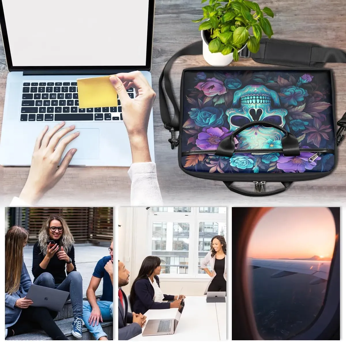 Laptop Shoulder Bag for 13-15 Inch Waterproof Laptop Sleeve Case Bag Slim Computer Carry Case Computer Cases for Laptops