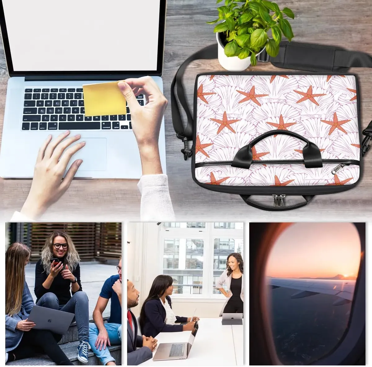 Laptop Shoulder Bag for 13-15 Inch Waterproof Laptop Sleeve Case Bag Slim Computer Carry Case Computer Cases for Laptops