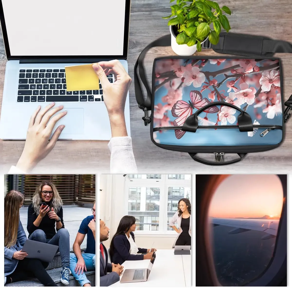 Laptop Shoulder Bag for 13-15 Inch Waterproof Laptop Sleeve Case Bag Slim Computer Carry Case Computer Cases for Laptops