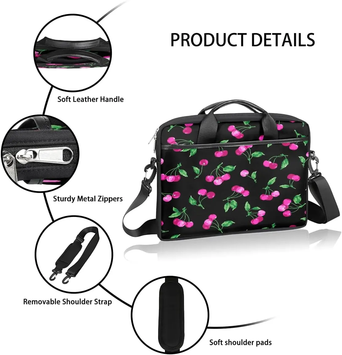 Laptop Shoulder Bag for 13-15 Inch Waterproof Laptop Sleeve Case Bag Slim Computer Carry Case Computer Cases for Laptops