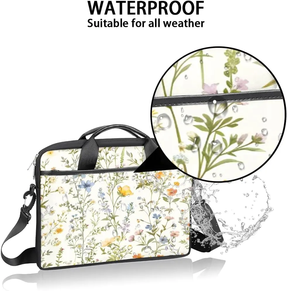 Laptop Shoulder Bag for 13-15 Inch Waterproof Laptop Sleeve Case Bag Slim Computer Carry Case Computer Cases for Laptops