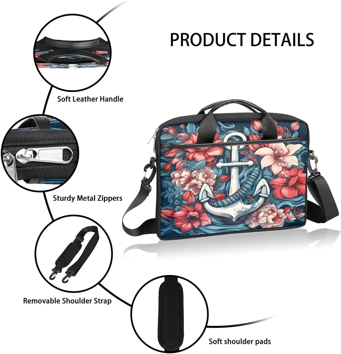 Laptop Shoulder Bag for 13-15 Inch Waterproof Laptop Sleeve Case Bag Slim Computer Carry Case Computer Cases for Laptops