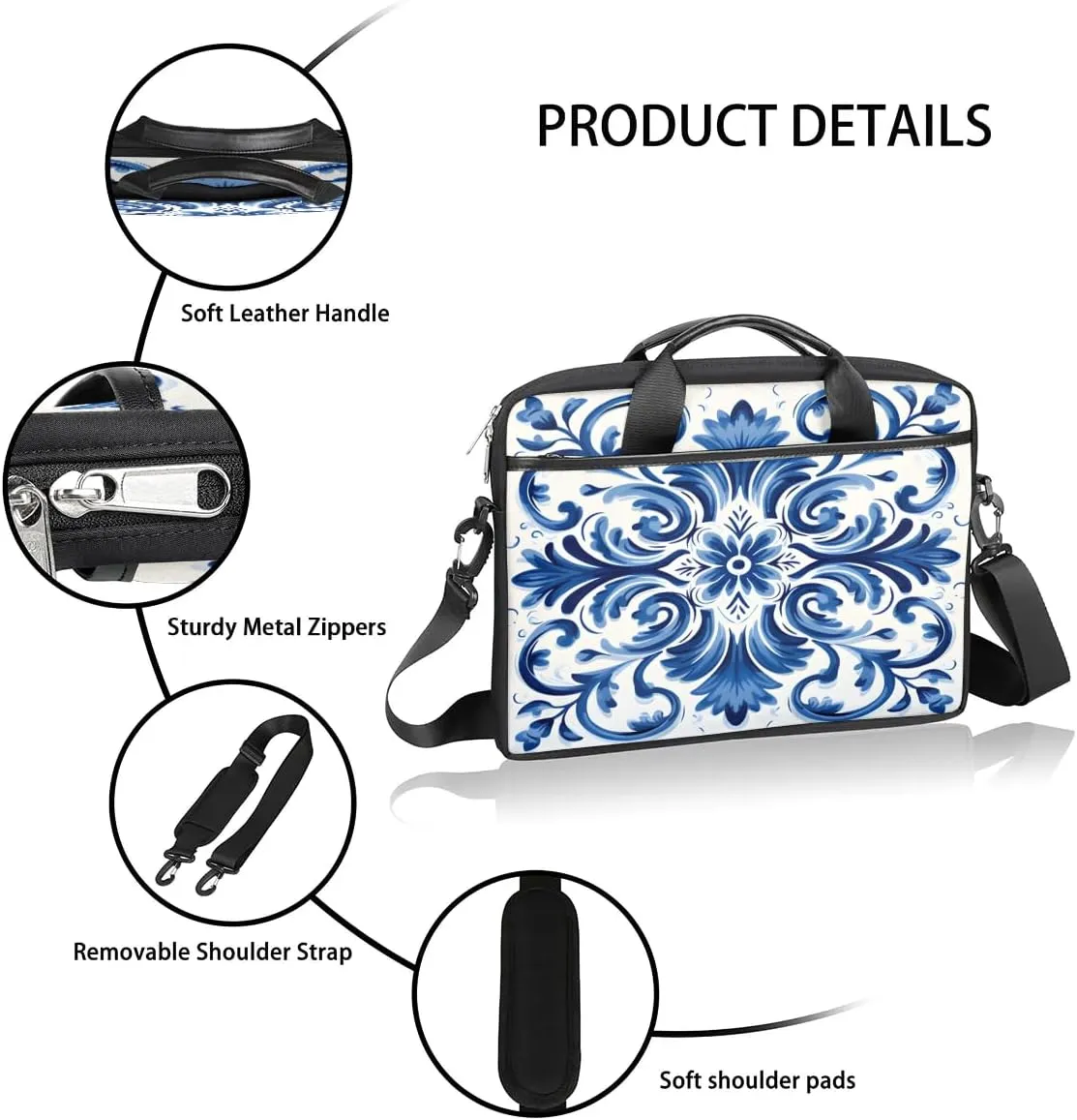 Laptop Shoulder Bag for 13-15 Inch Waterproof Laptop Sleeve Case Bag Slim Computer Carry Case Computer Cases for Laptops