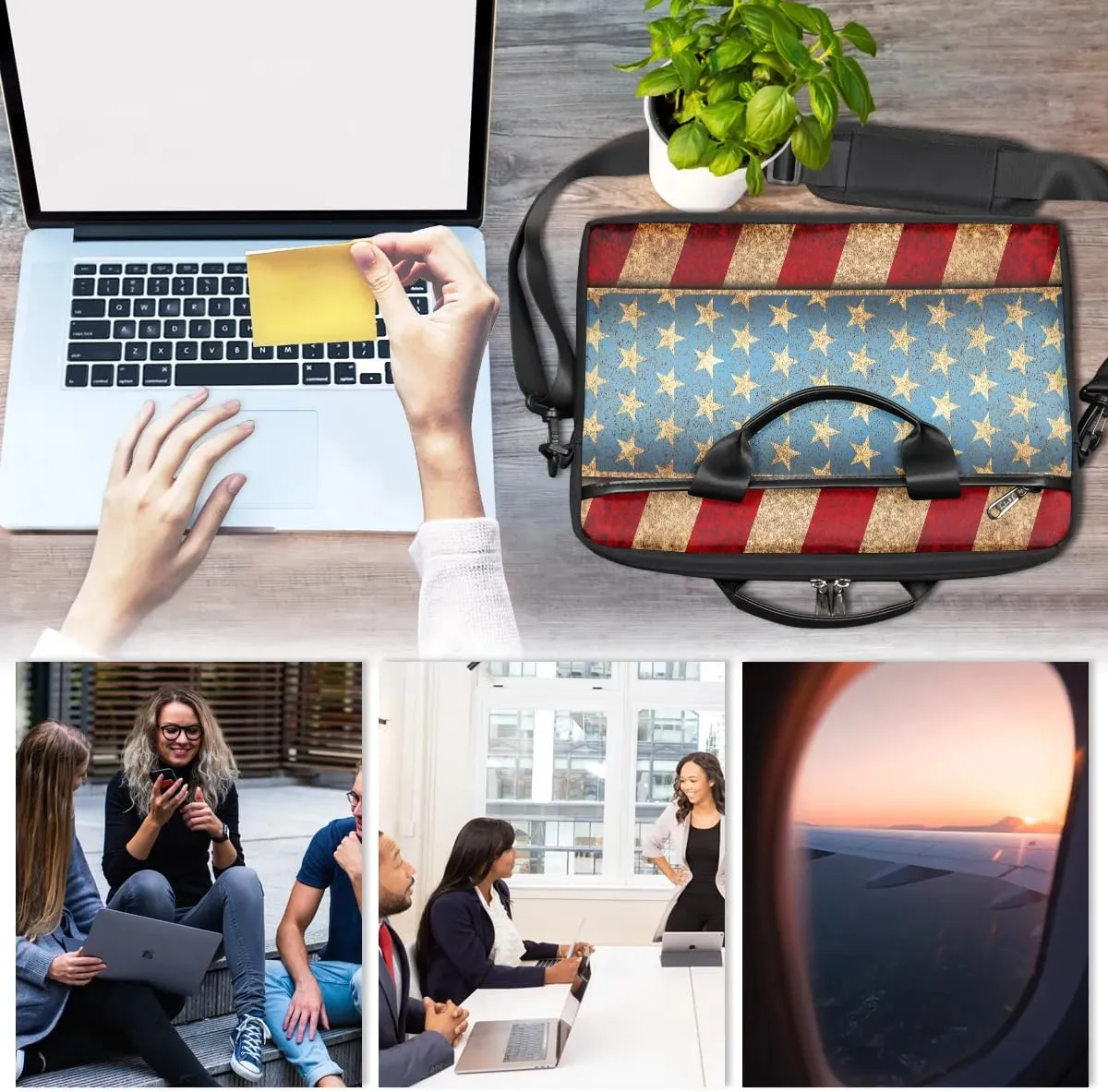 Laptop Shoulder Bag for 13-15 Inch Waterproof Laptop Sleeve Case Bag Slim Computer Carry Case Computer Cases for Laptops