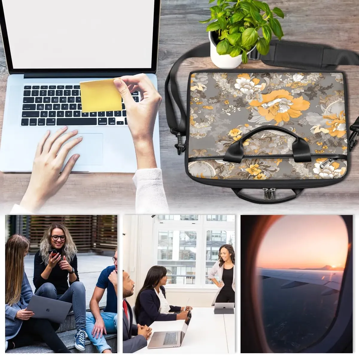 Laptop Shoulder Bag for 13-15 Inch Waterproof Laptop Sleeve Case Bag Slim Computer Carry Case Computer Cases for Laptops