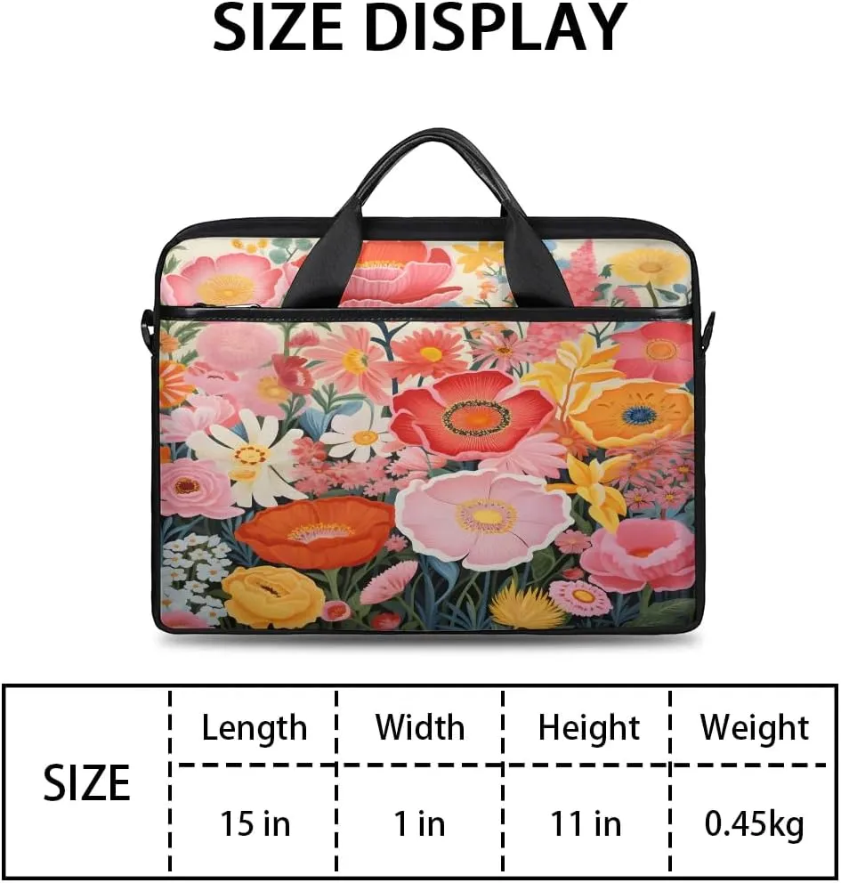 Laptop Shoulder Bag for 13-15 Inch Waterproof Laptop Sleeve Case Bag Slim Computer Carry Case Computer Cases for Laptops
