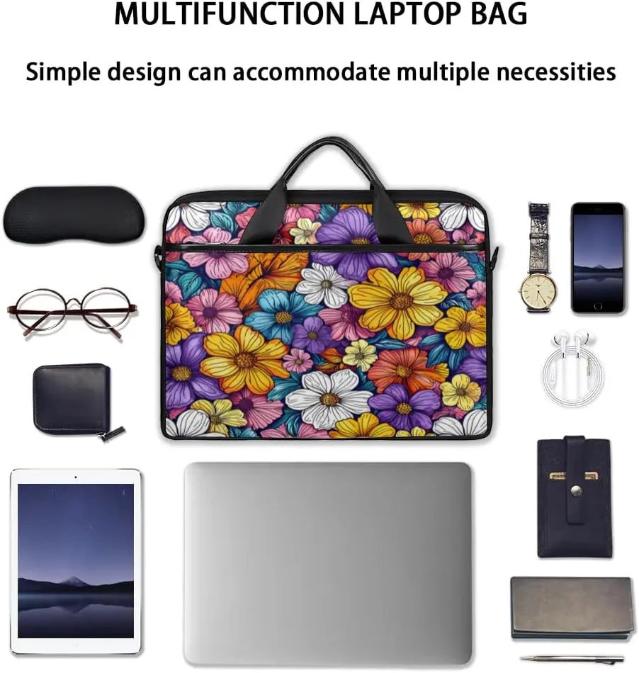 Laptop Shoulder Bag for 13-15 Inch Waterproof Laptop Sleeve Case Bag Slim Computer Carry Case Computer Cases for Laptops