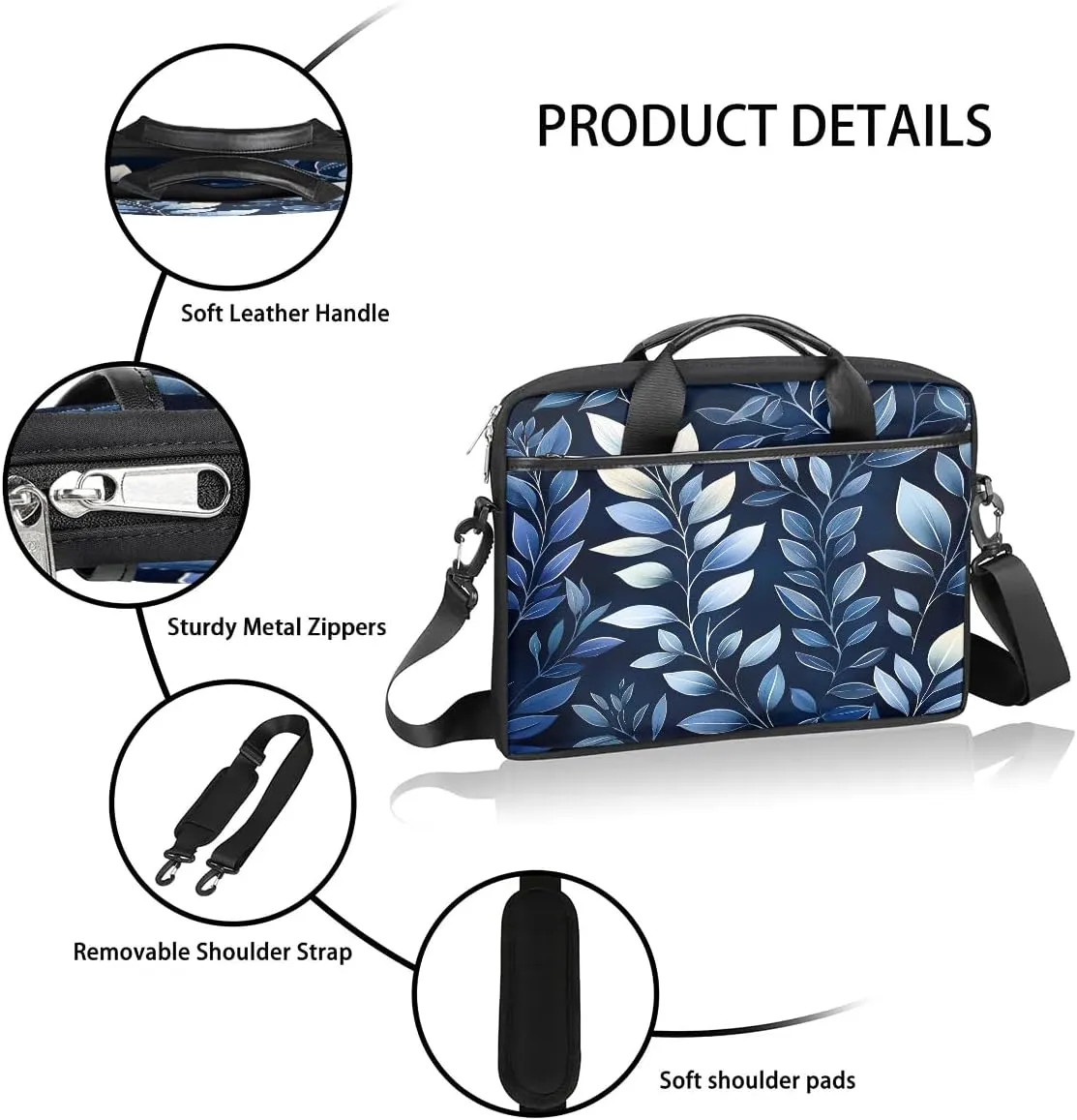 Laptop Shoulder Bag for 13-15 Inch Waterproof Laptop Sleeve Case Bag Slim Computer Carry Case Computer Cases for Laptops