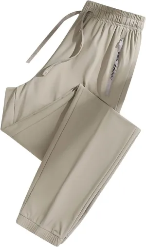 Linen Cropped Trousers for Women Trendy All Seasons Sports Pants Wide Leg with Pockets Casual Linen Joggers for Women