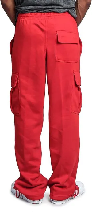 Linen Pants for Men 2023 Fashion Drawstring Stretch Solid Cargo Trousers Multi Pockets Athletic-Fit Sweatpants