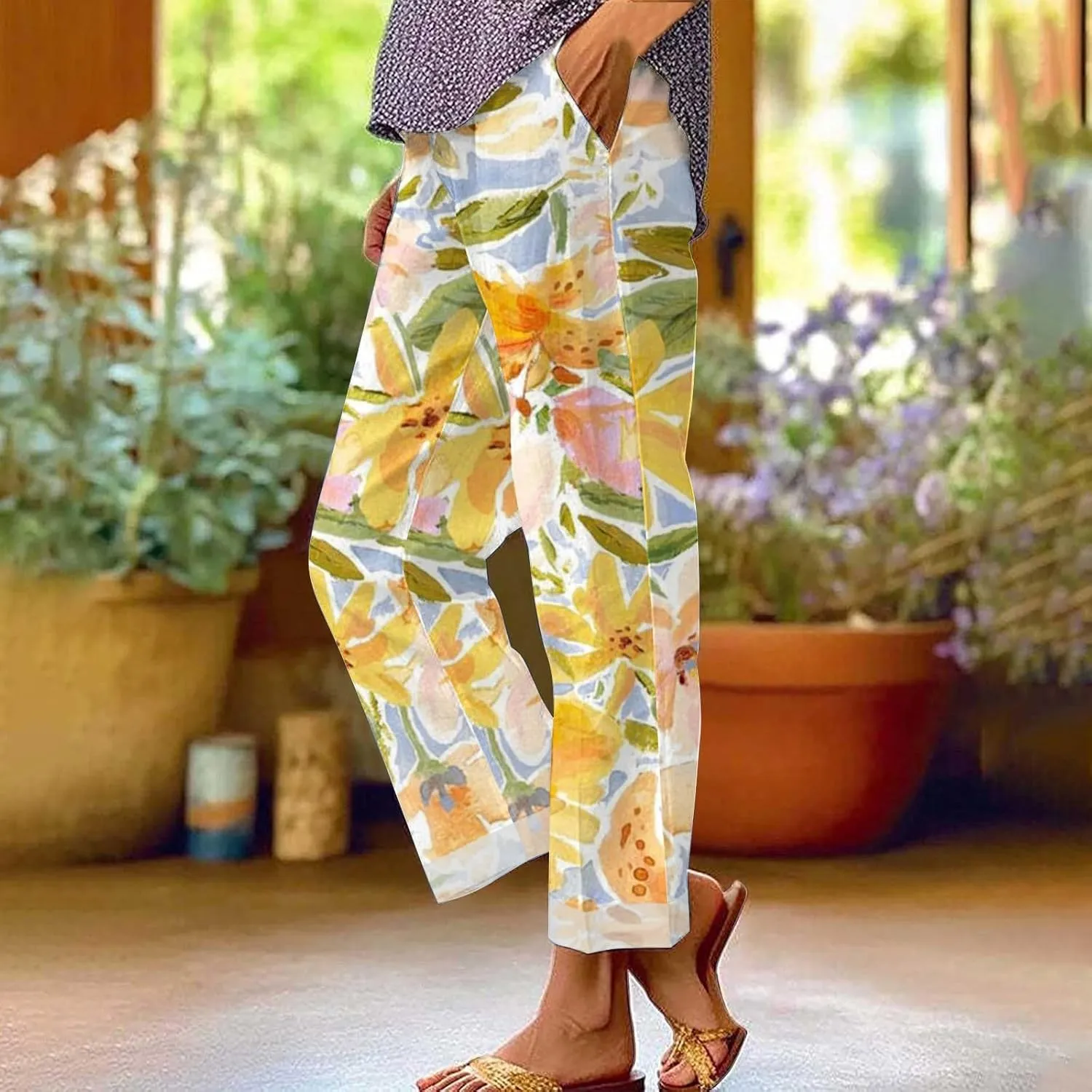 Linen Pants Women Tall Loose Pocket Patchwork Casual Cotton and Linen Pants Cotton Linen Pants Women 2024 Cotton