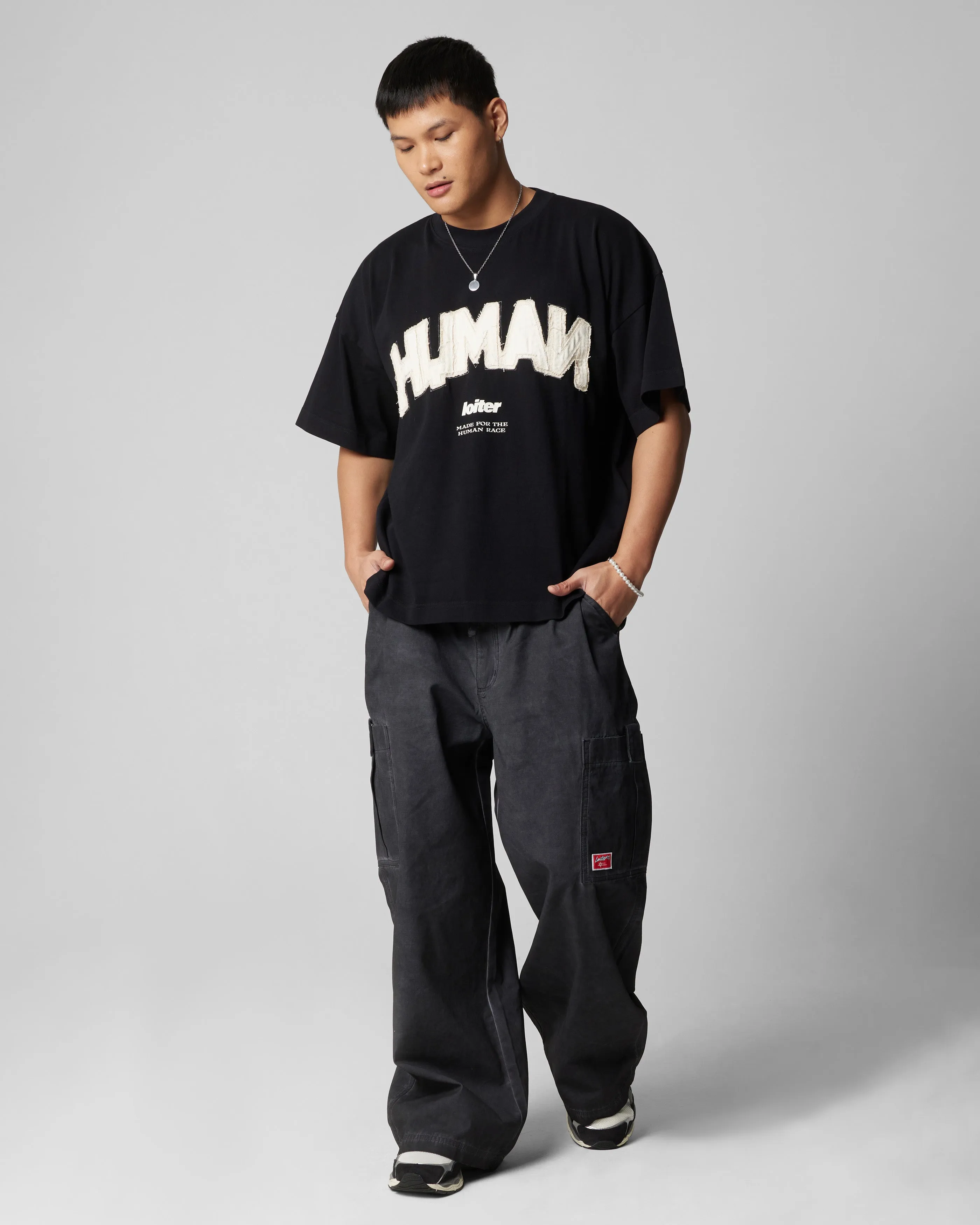 Loiter Human Box T-Shirt Black
