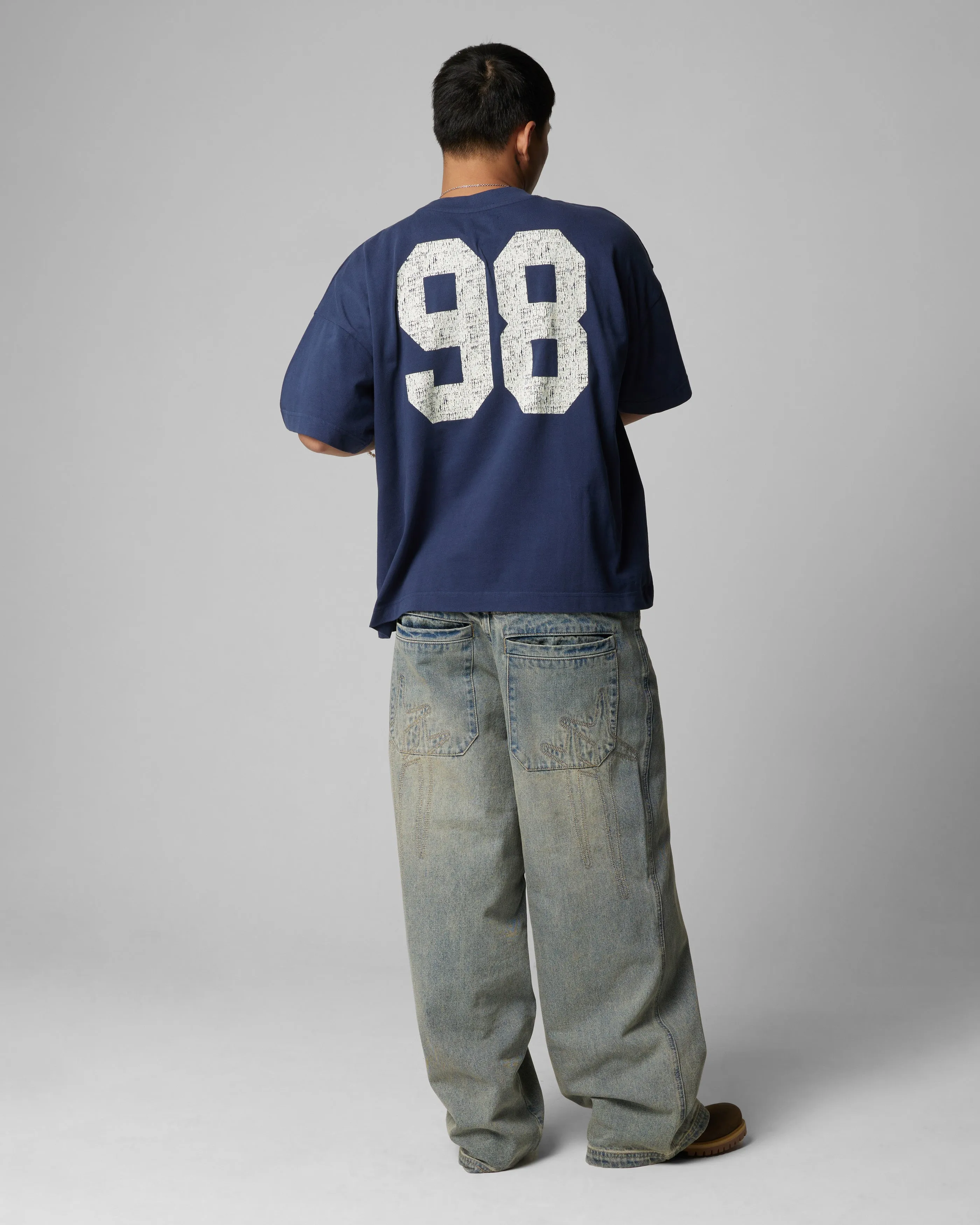 Loiter Human Box T-Shirt Blue