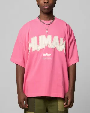 Loiter Human Box T-Shirt Pink