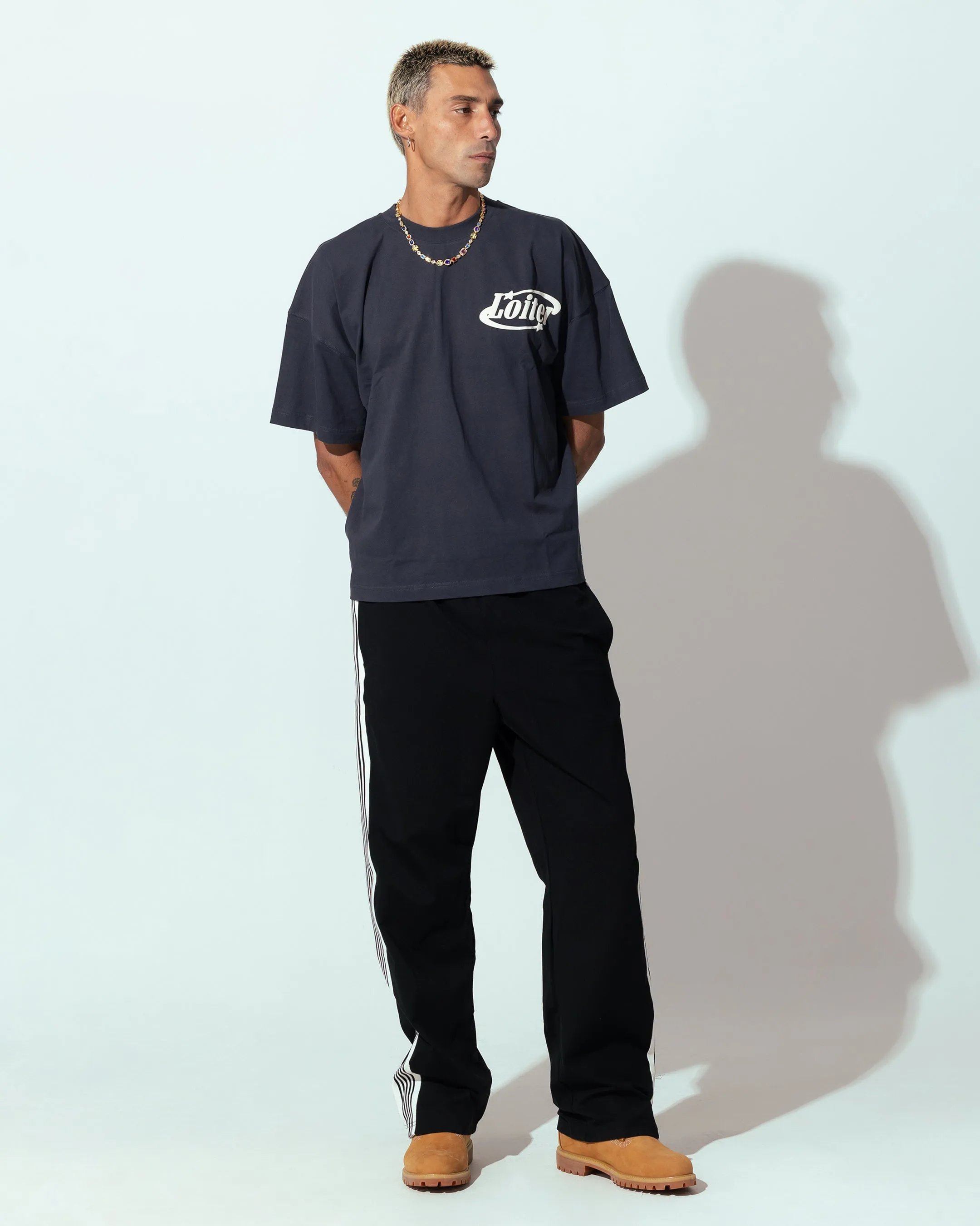 Loiter Repressed Box T-Shirt Charcoal