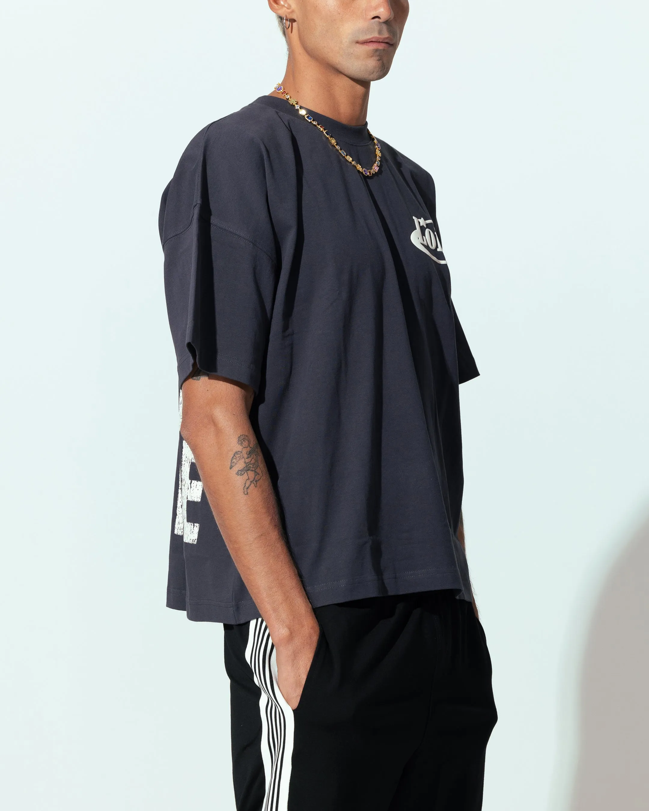 Loiter Repressed Box T-Shirt Charcoal