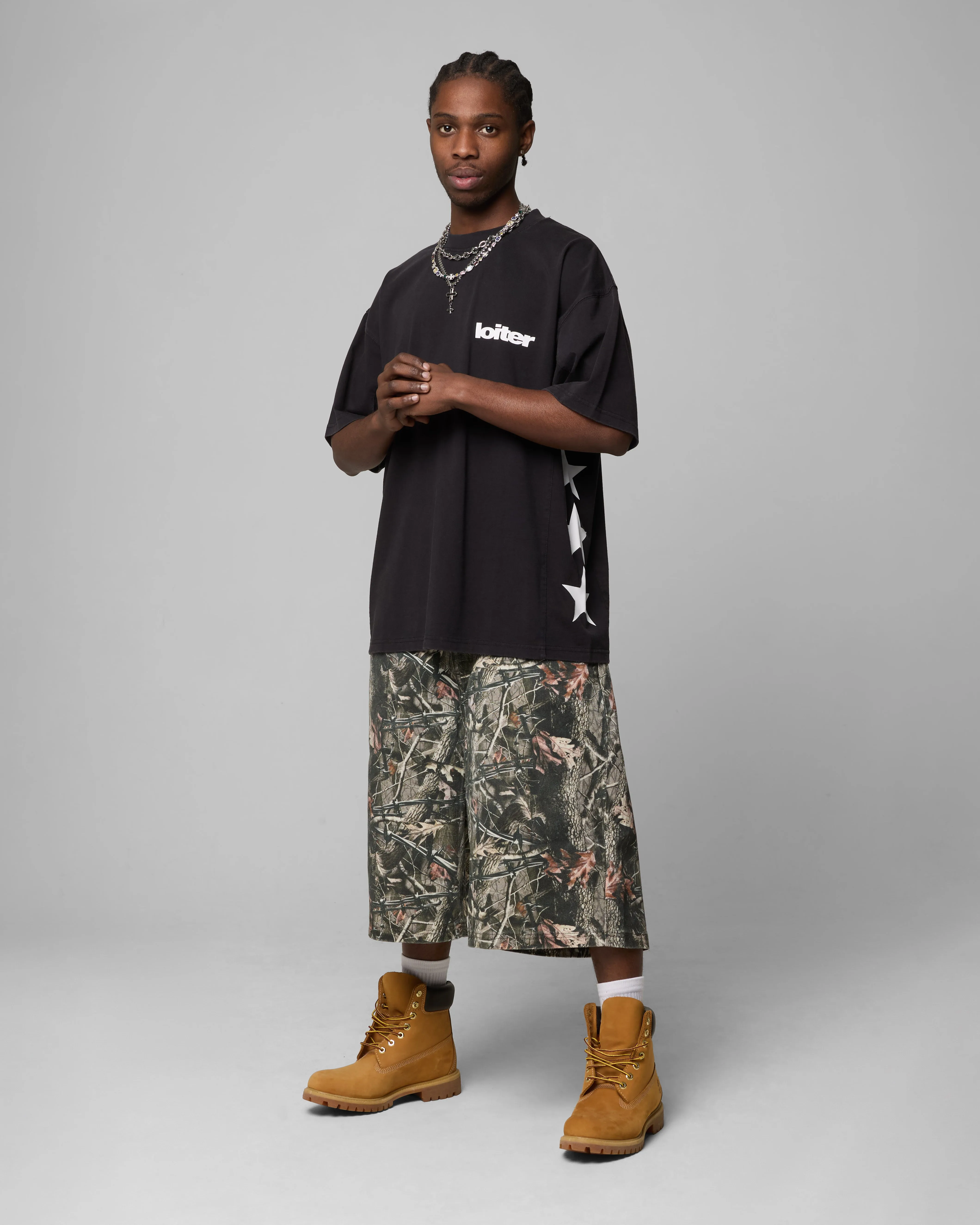 Loiter Star Child T-Shirt Washed Black