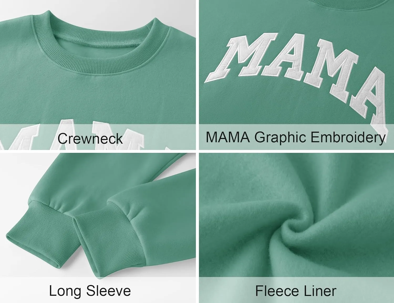 LOMON Crewneck Sweatshirt for Women Casual Oversized Pullover Hoodies Long Sleeve Fleece Tops Sweater