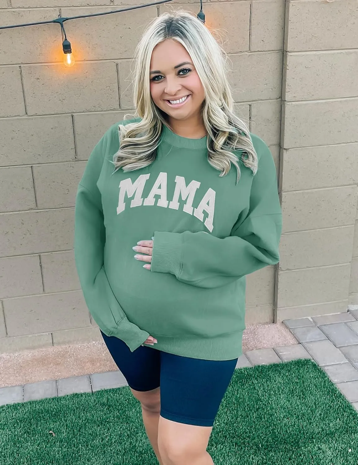 LOMON Crewneck Sweatshirt for Women Casual Oversized Pullover Hoodies Long Sleeve Fleece Tops Sweater