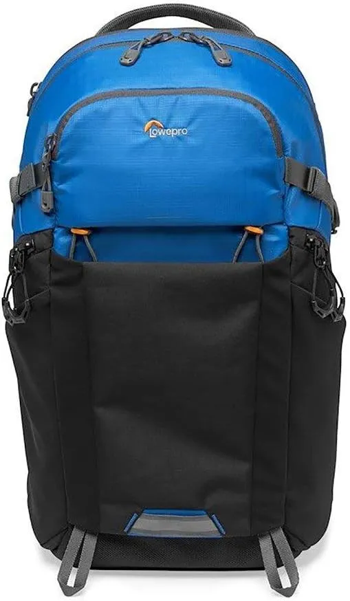 Lowepro LP37259-PWW Photo Active Outdoor Camera Backpack, QuickShelf Dividers, fits 12inch Laptop/2L Hydration, for Mirrorless, Sony, Canon, Nikon, Lenses, Gimbal, Drone, DJI, Osmo, Mavic, Blue/Black