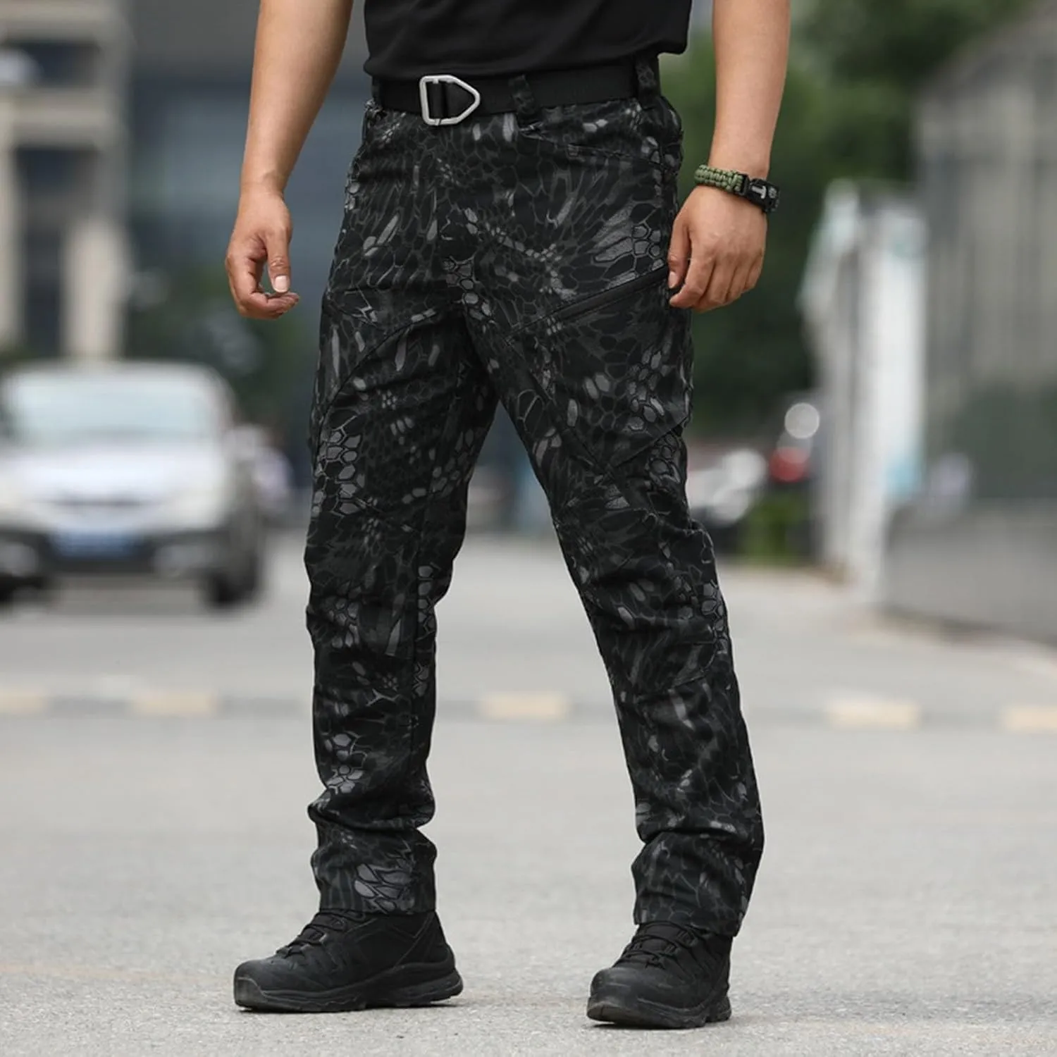 Mens Casual Joggers Pant 2024 Drawstring Chino Cargo Pants Hiking Outdoor Twill Track Jogging Sweatpants Pants