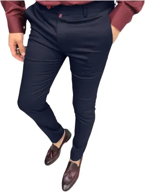 Men's Dress Pants Fashion Stretch Skinny Slim Fit Regular Fit Business Chino Pants Casual Fashion Golf Pencil Pants