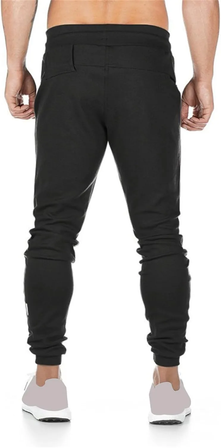 Mens Jogging Sweatpants Casual Lightweight Pants Slim Fit Straight Leg Elastic Track Pants Athletic Loose Trousers