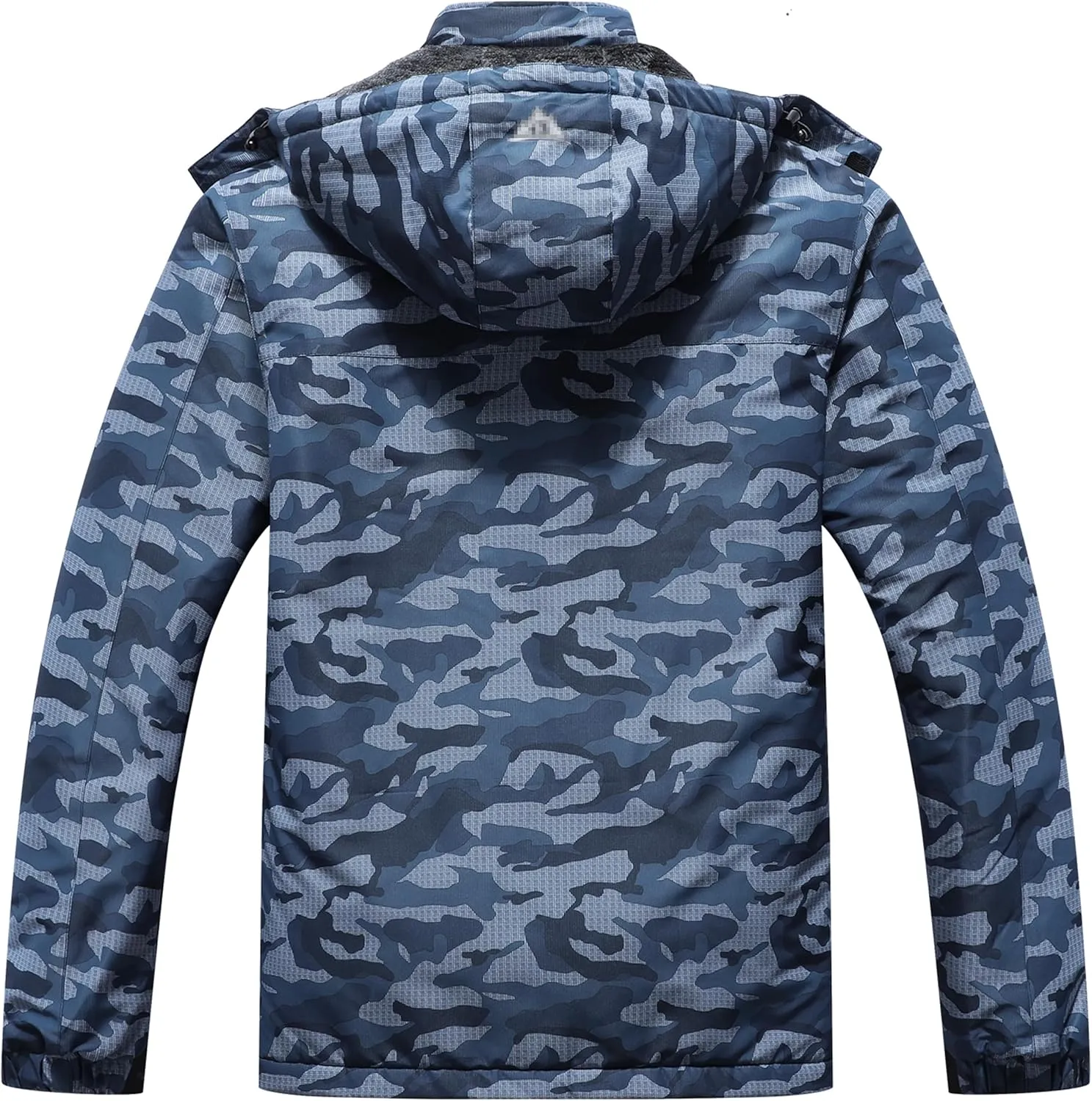 Men's Mountain Winter Coat Warm Fleece Ski Snow Jacket Waterproof Raincoat with Hood