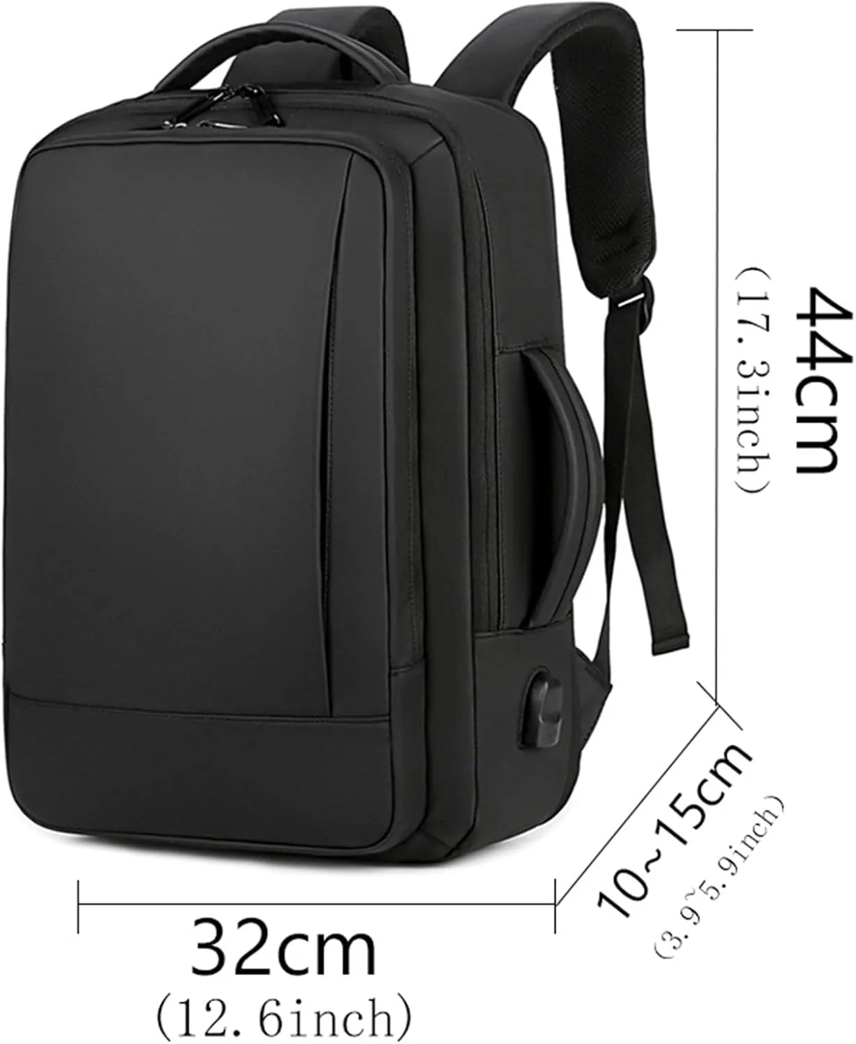 Minimalism Business Laptop Backpack - College Computer Bag - 15.6 Inches Laptops, Free Rain Cover Included (Deep Blue)