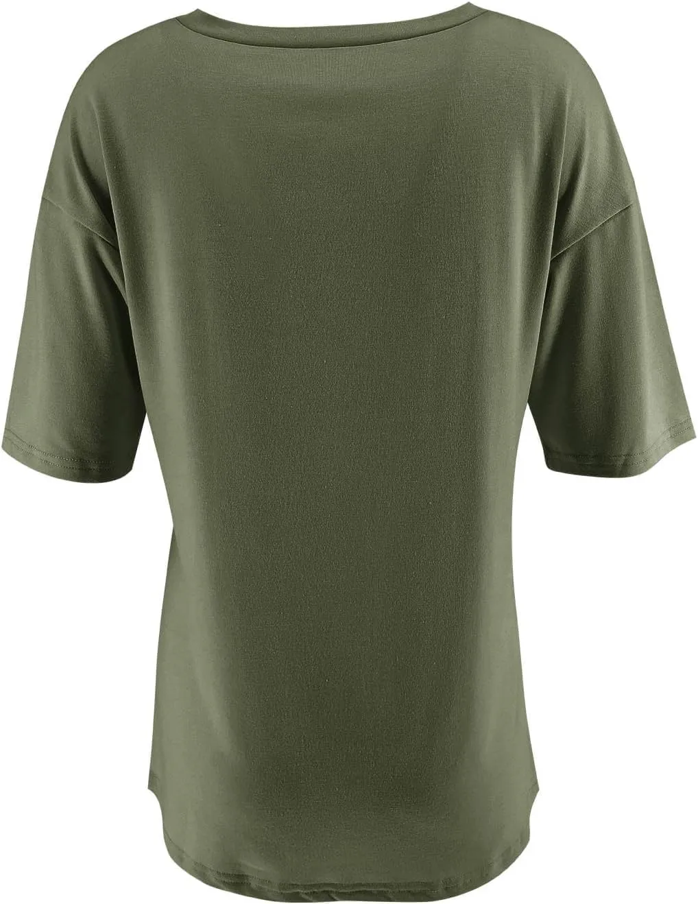 Muchpow Women's Crewneck Summer T Shirt Short Sleeve Casual Loose Tops with Pocket