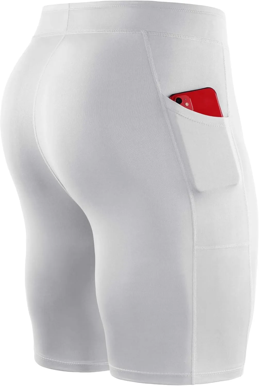 NELEUS Men's 3 Pack Running Compression Shorts with Pockets