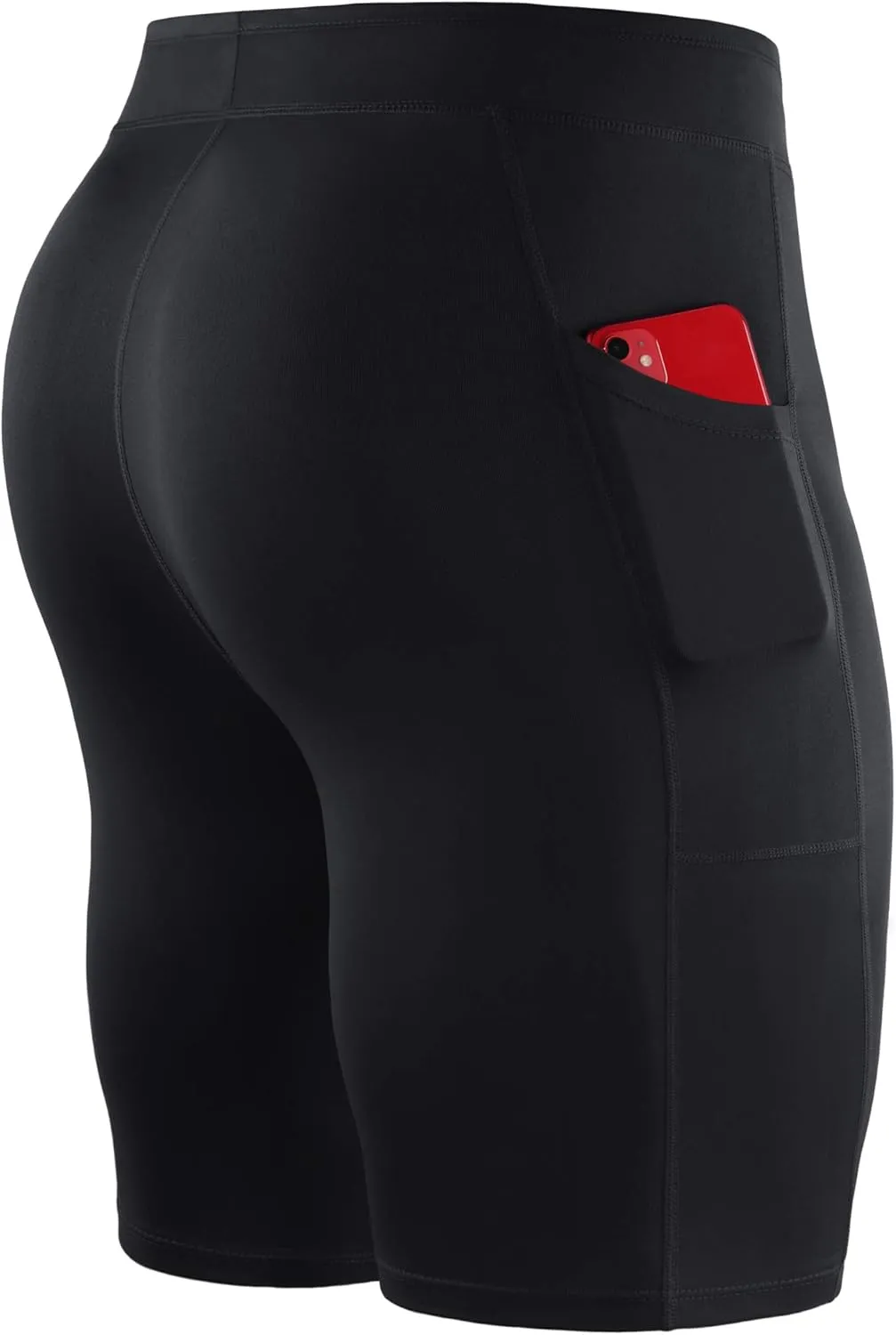 NELEUS Men's 3 Pack Running Compression Shorts with Pockets