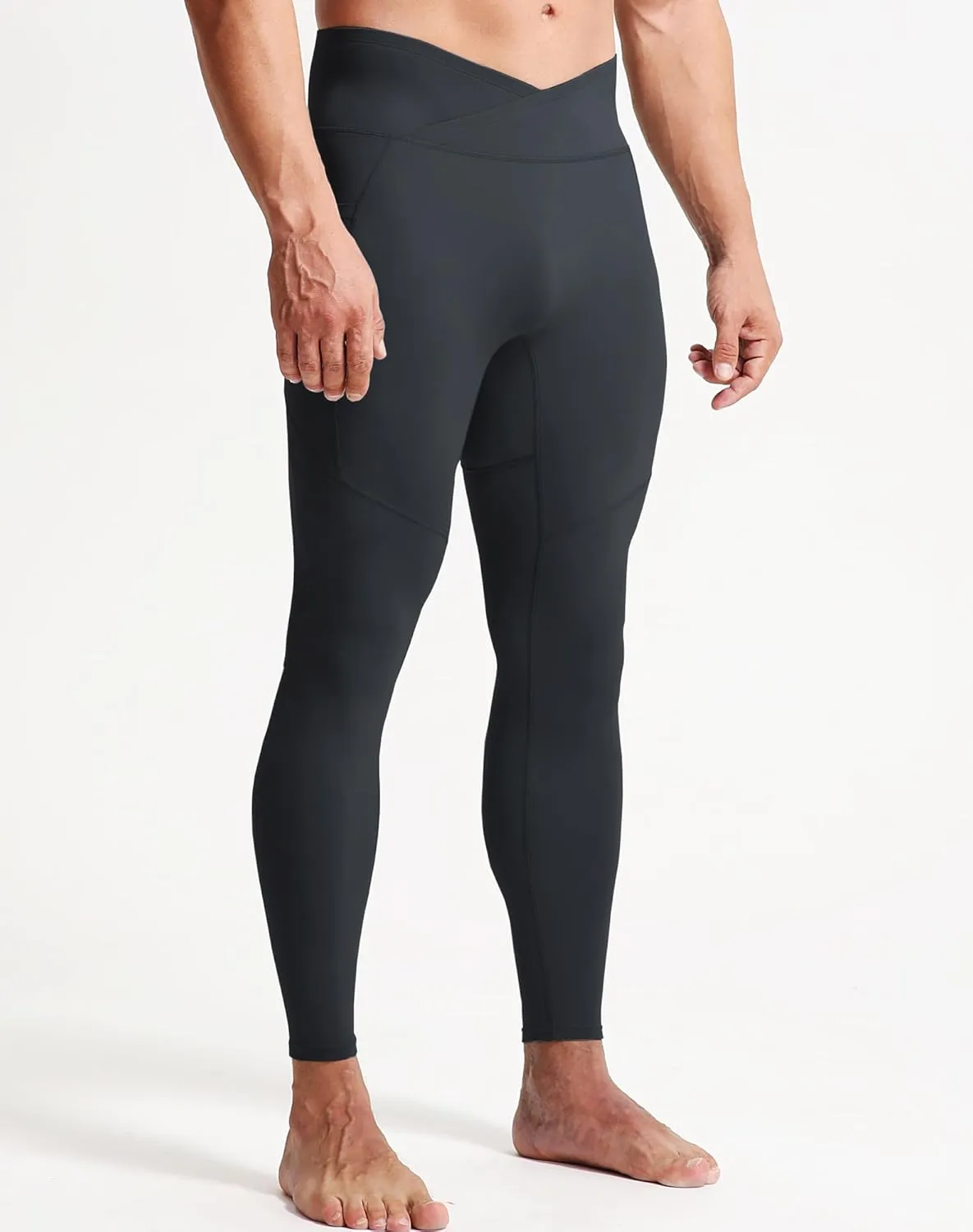 NELEUS Men's Compression Baselayer Running Tights Gym Leggings with Pockets