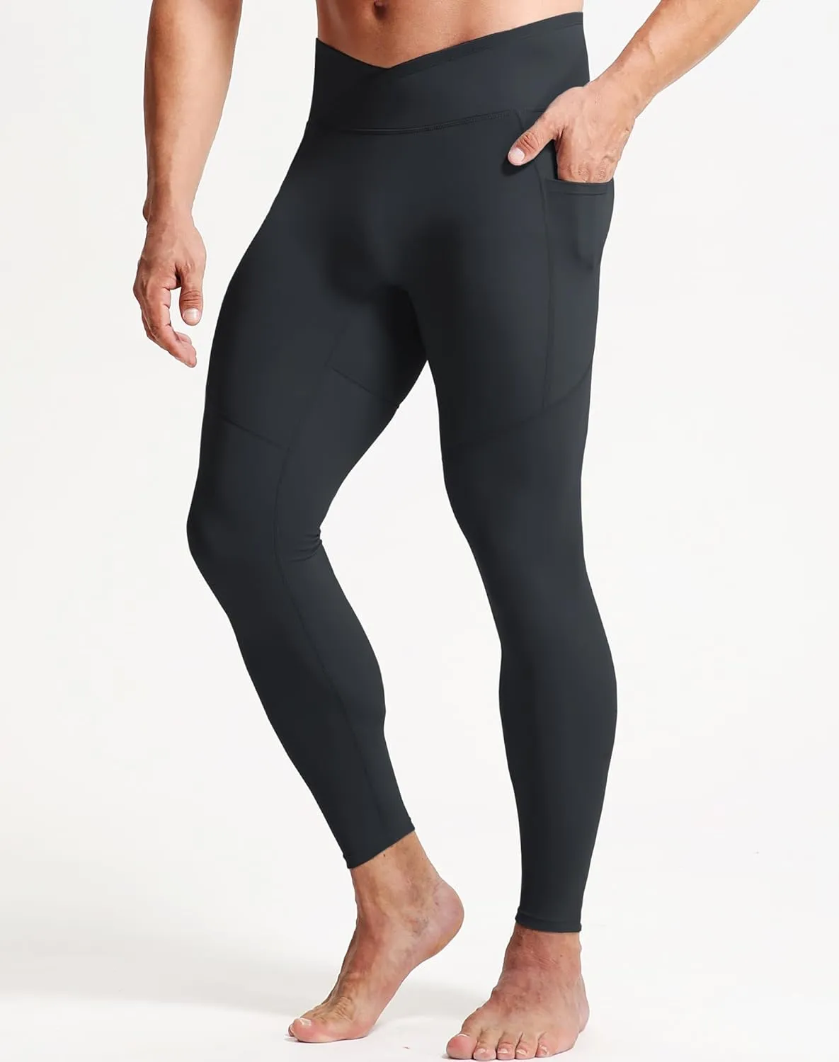 NELEUS Men's Compression Baselayer Running Tights Gym Leggings with Pockets