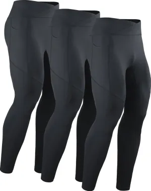 NELEUS Men's Compression Baselayer Running Tights Gym Leggings with Pockets