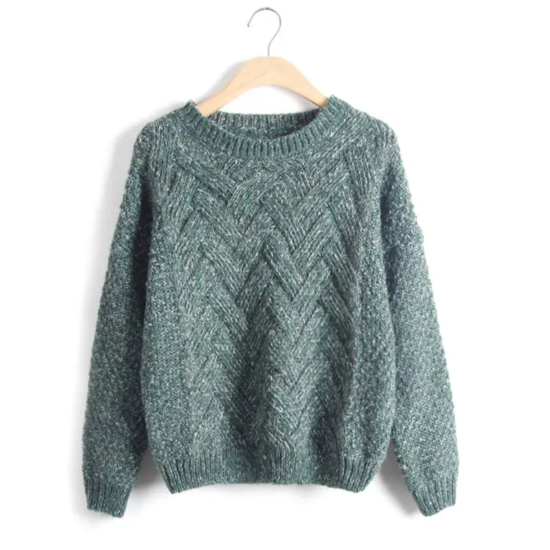 New Women Sweaters and Pullovers Long Sleeve Sweet Pull Femme Slim Oversized Pullover Women Knitted Sueter Mujer