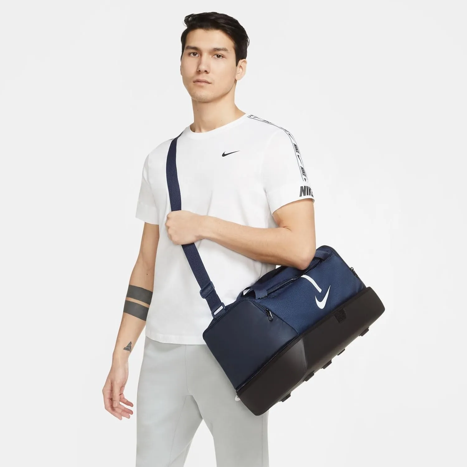 Nike Women's Gym Bag - Black/Black/White - XS