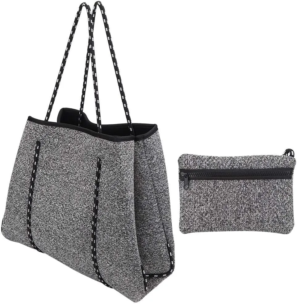 Outdoor Neoprene Large Capacity Casual Perforated Beach Bag Mommy Strap Shopping Bag for Beach, Gym