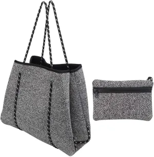 Outdoor Neoprene Large Capacity Casual Perforated Beach Bag Mommy Strap Shopping Bag for Beach, Gym