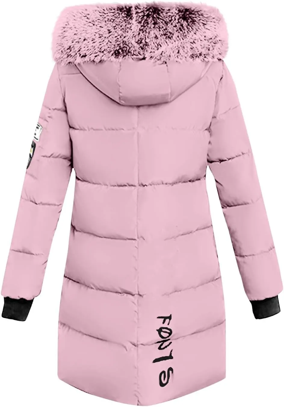 Oversized Faux Fur Hood Jackets for Women 2024 Winter Warm Parka Coats Long Quilted Jacket Thick Jacket Outerwear