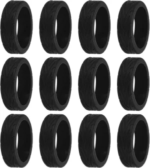 PATIKIL Luggage Wheels Covers, 12Pcs Luggage Wheel Protector Covers Silicone Suitcase Wheel Covers for Suitcase Most 8-Spinner Wheels Caster, Black
