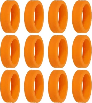 PATIKIL Luggage Wheels Covers, 12Pcs Luggage Wheel Protector Covers Silicone Suitcase Wheel Covers for Suitcase Most 8-Spinner Wheels Caster, Orange