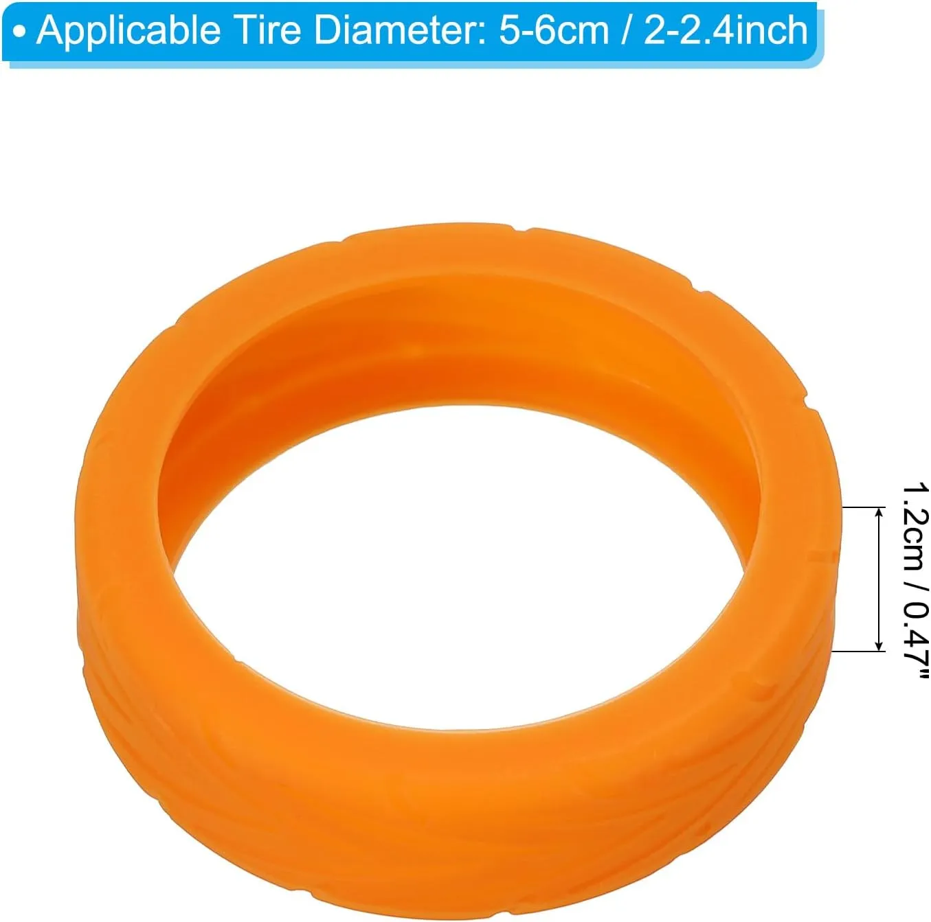 PATIKIL Luggage Wheels Covers, 12Pcs Luggage Wheel Protector Covers Silicone Suitcase Wheel Covers for Suitcase Most 8-Spinner Wheels Caster, Orange