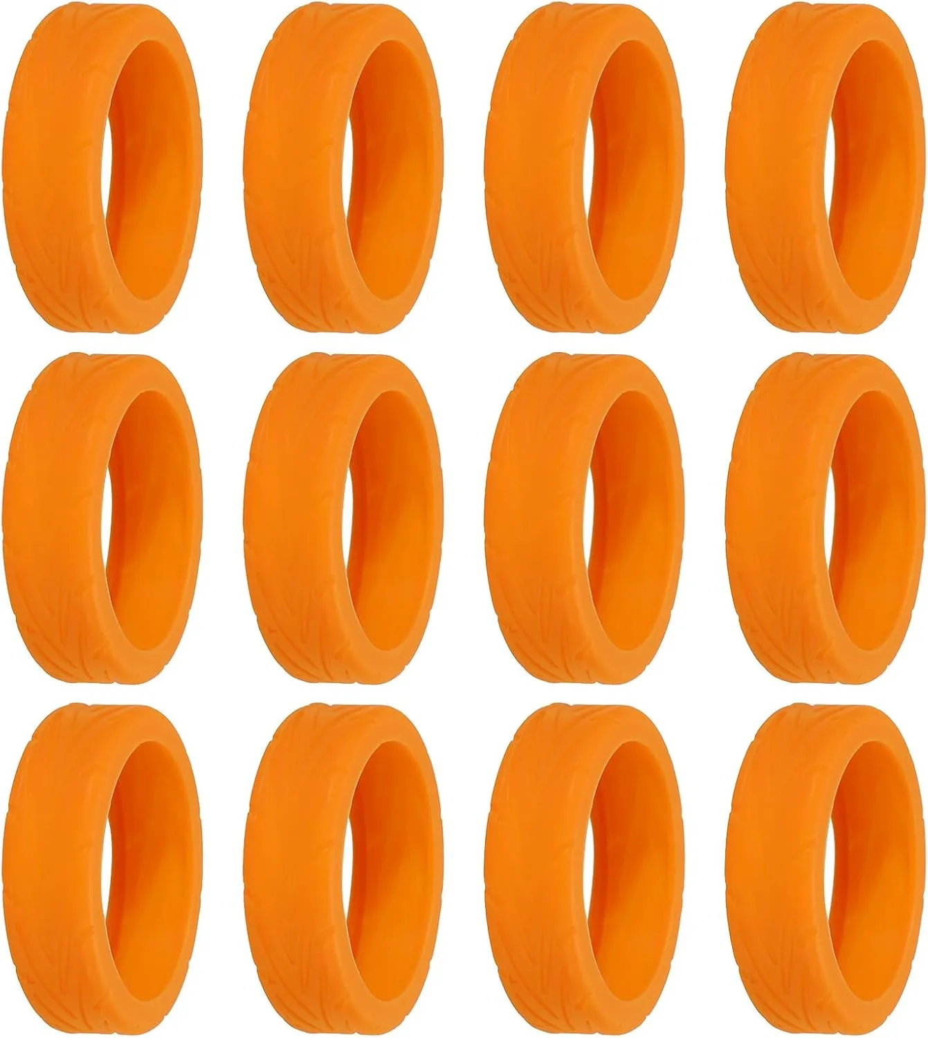 PATIKIL Luggage Wheels Covers, 12Pcs Luggage Wheel Protector Covers Silicone Suitcase Wheel Covers for Suitcase Most 8-Spinner Wheels Caster, Orange