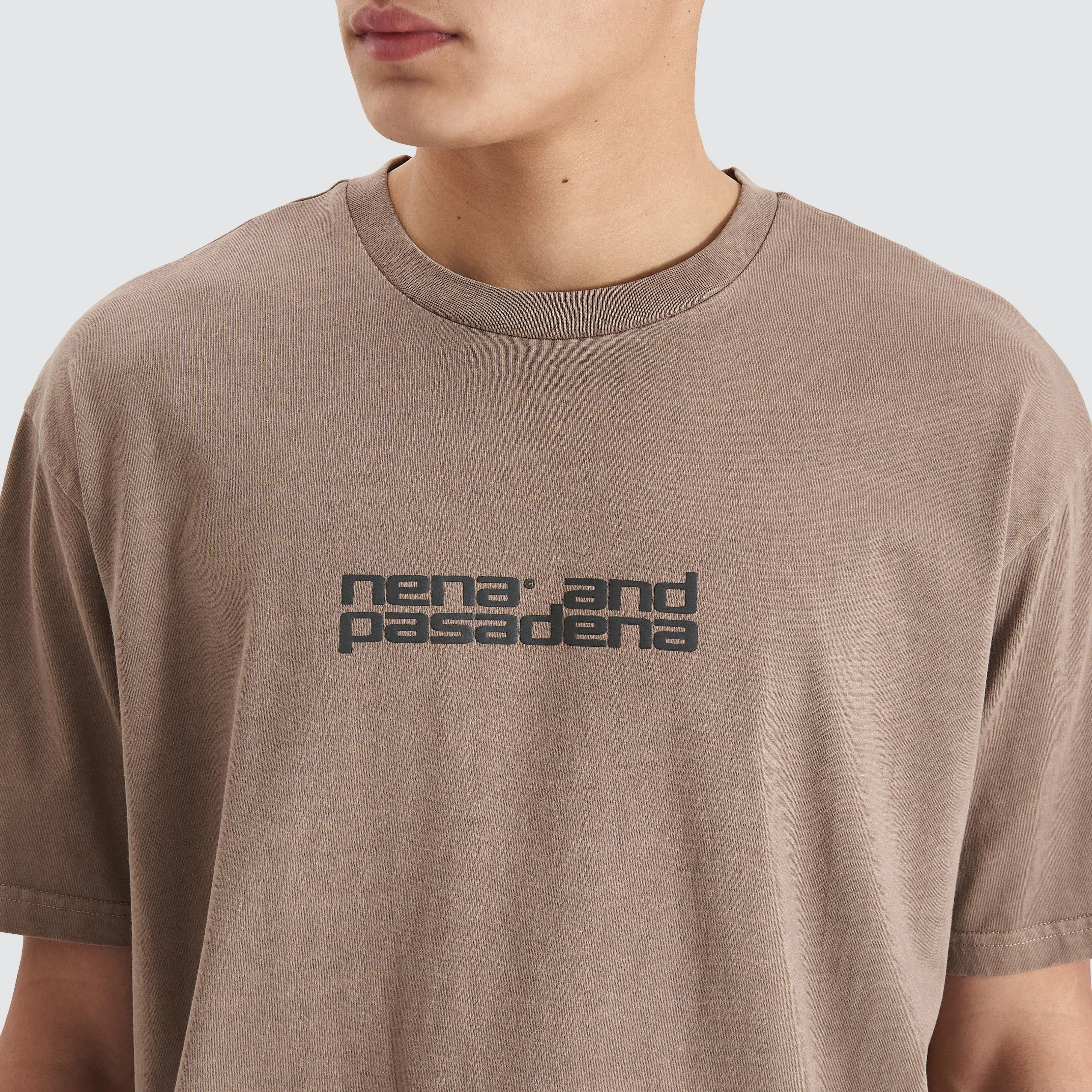 Post-Industrial Heavy Box Fit Tee Pigment Bark