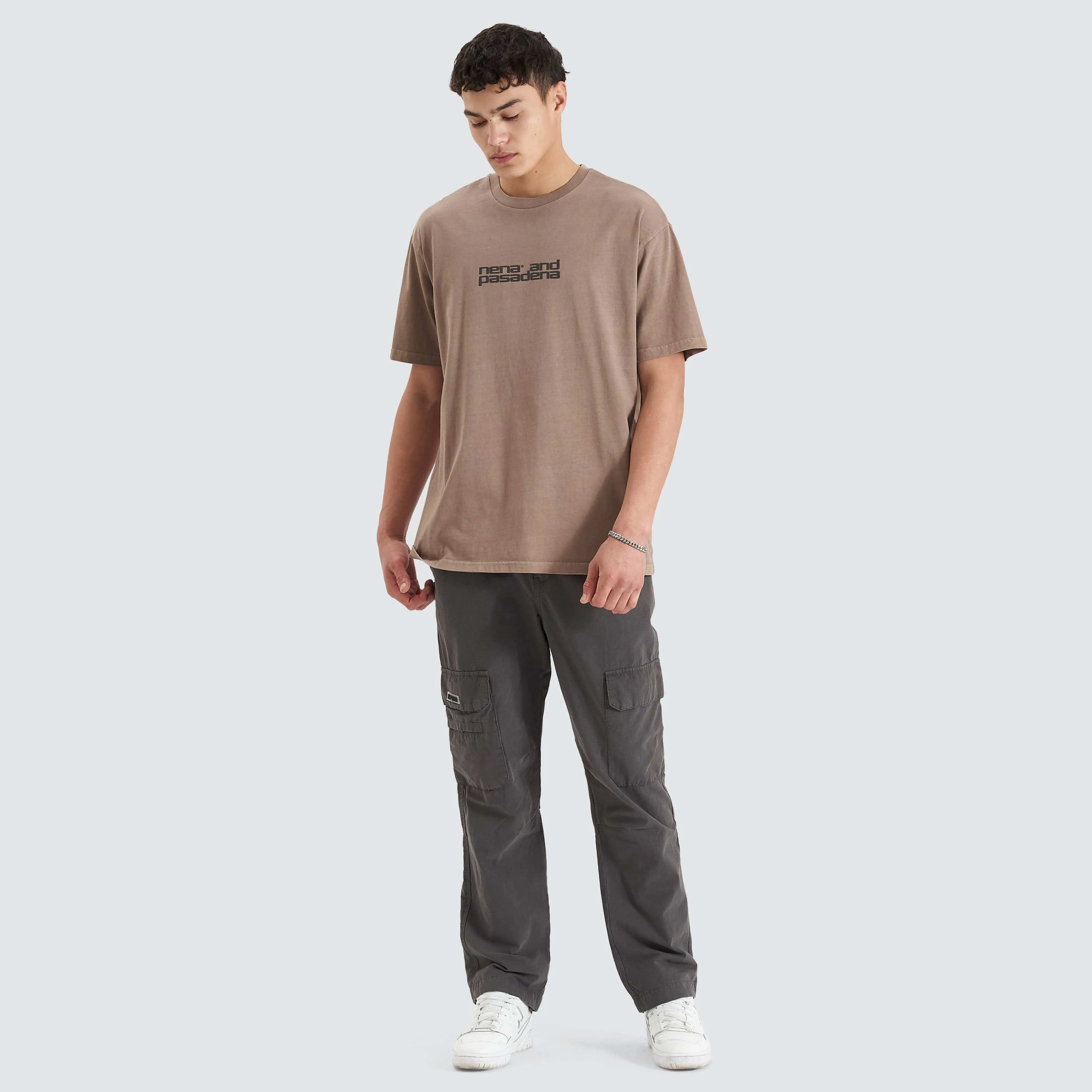 Post-Industrial Heavy Box Fit Tee Pigment Bark