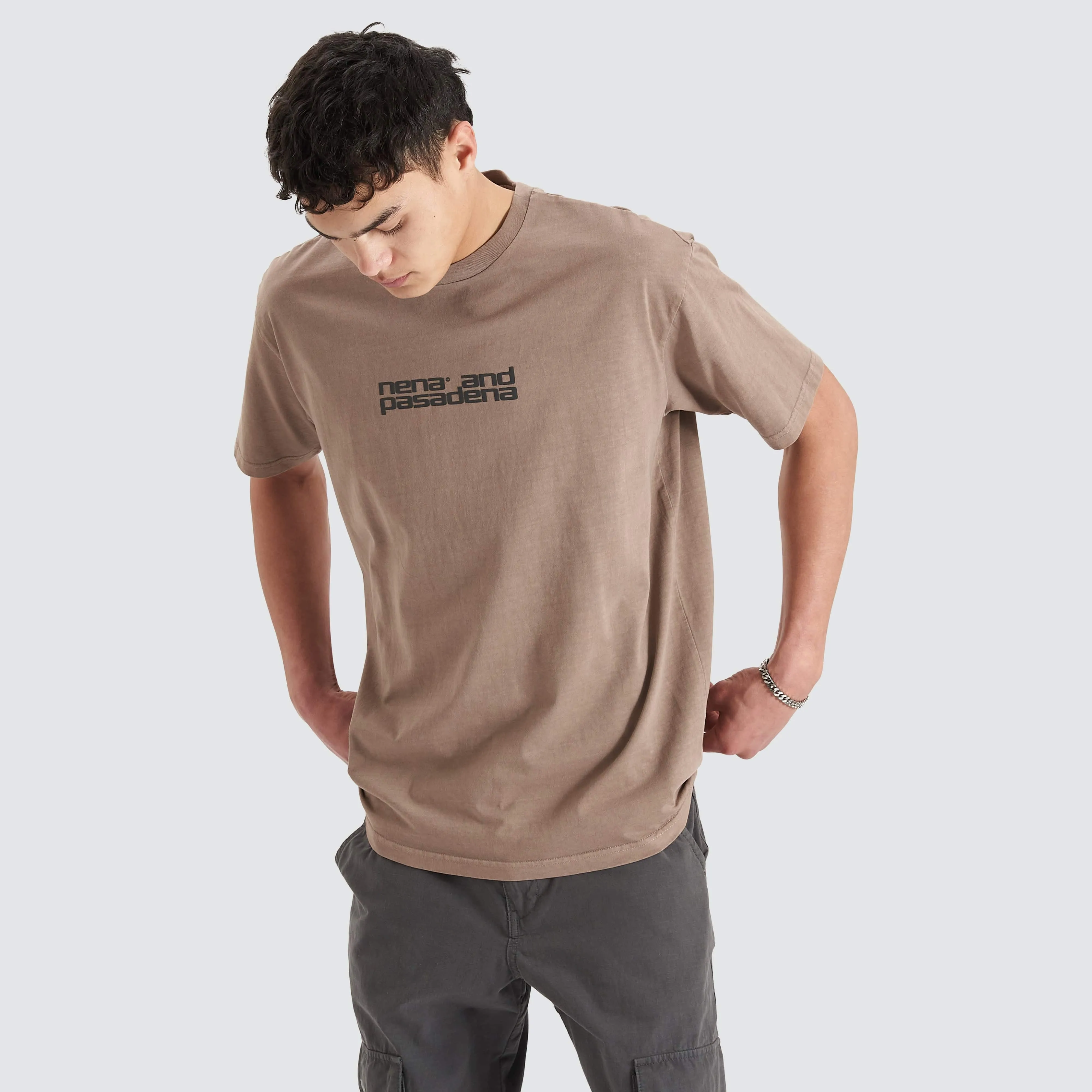 Post-Industrial Heavy Box Fit Tee Pigment Bark