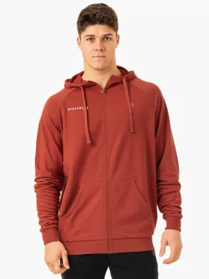 Pursuit Zip Up Hoodie - Red Clay