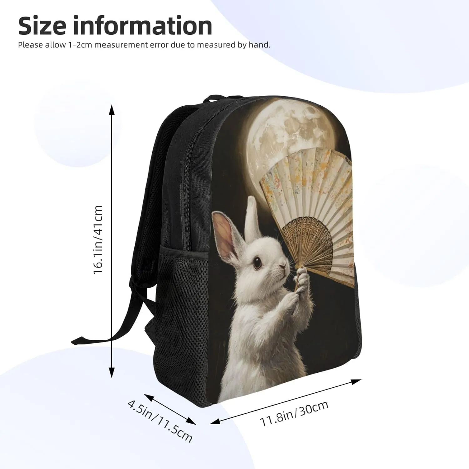 Rabbit Fan Backpack Waterproof Anti Theft Durable Light Laptop Bag Backpacks For Women Men Travel Gym Backpack