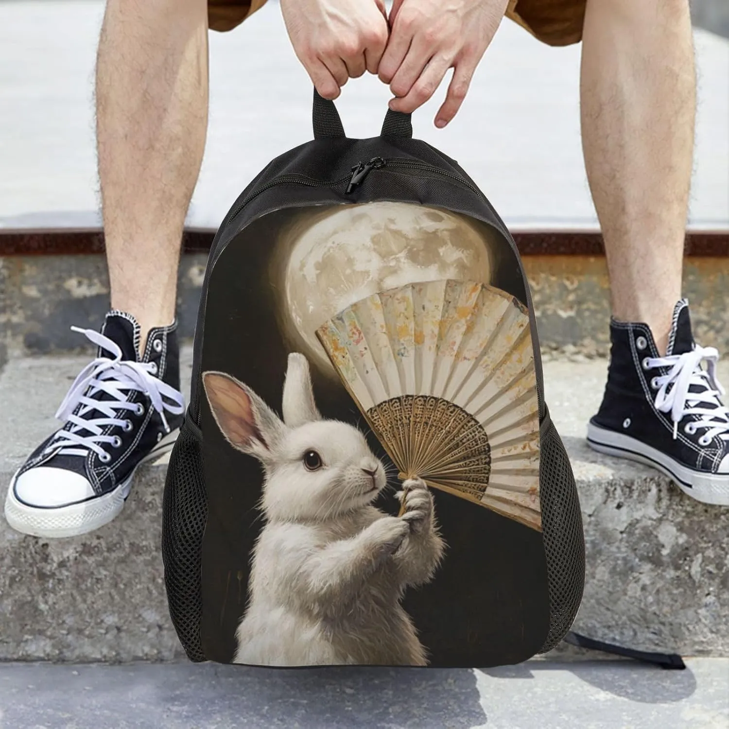 Rabbit Fan Backpack Waterproof Anti Theft Durable Light Laptop Bag Backpacks For Women Men Travel Gym Backpack